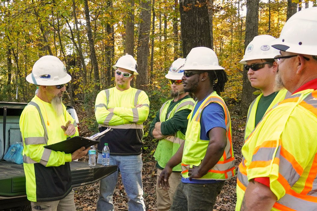 Crew member safety meeting